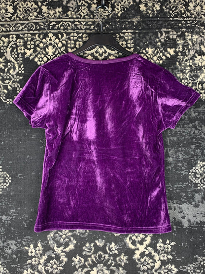 Women's Purple Velvet-Look "LAST" T-Shirt