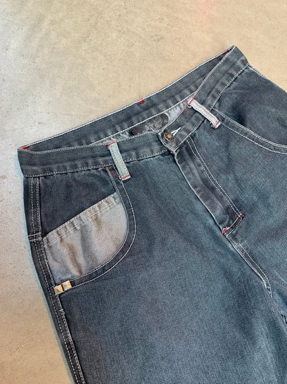 Vintage Kill Brand Skater Wide-Leg Denim Jeans