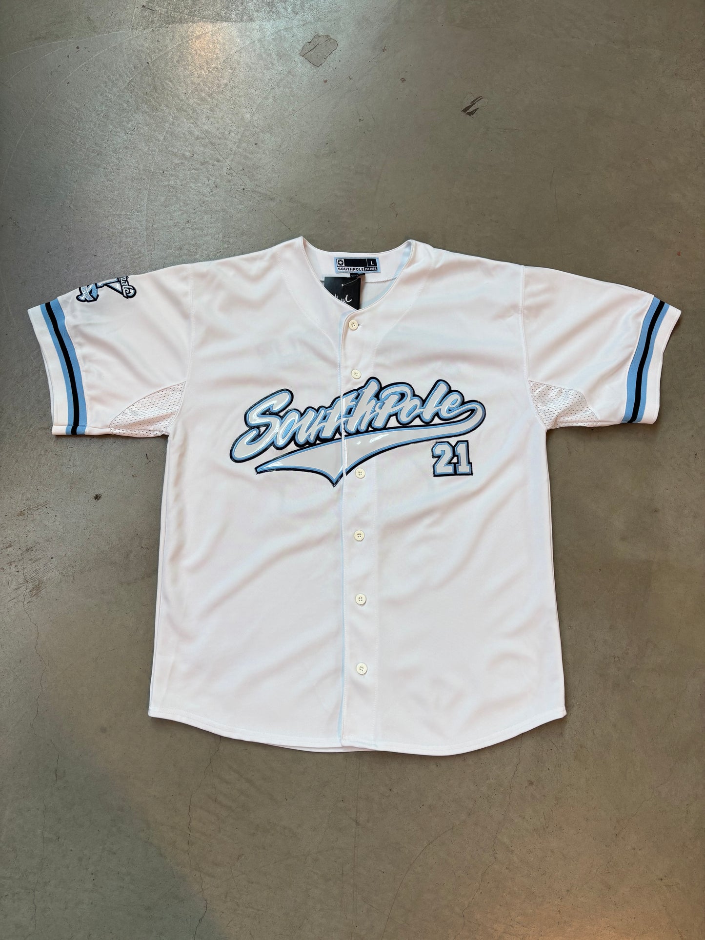 Southpole White Baseball Jersey