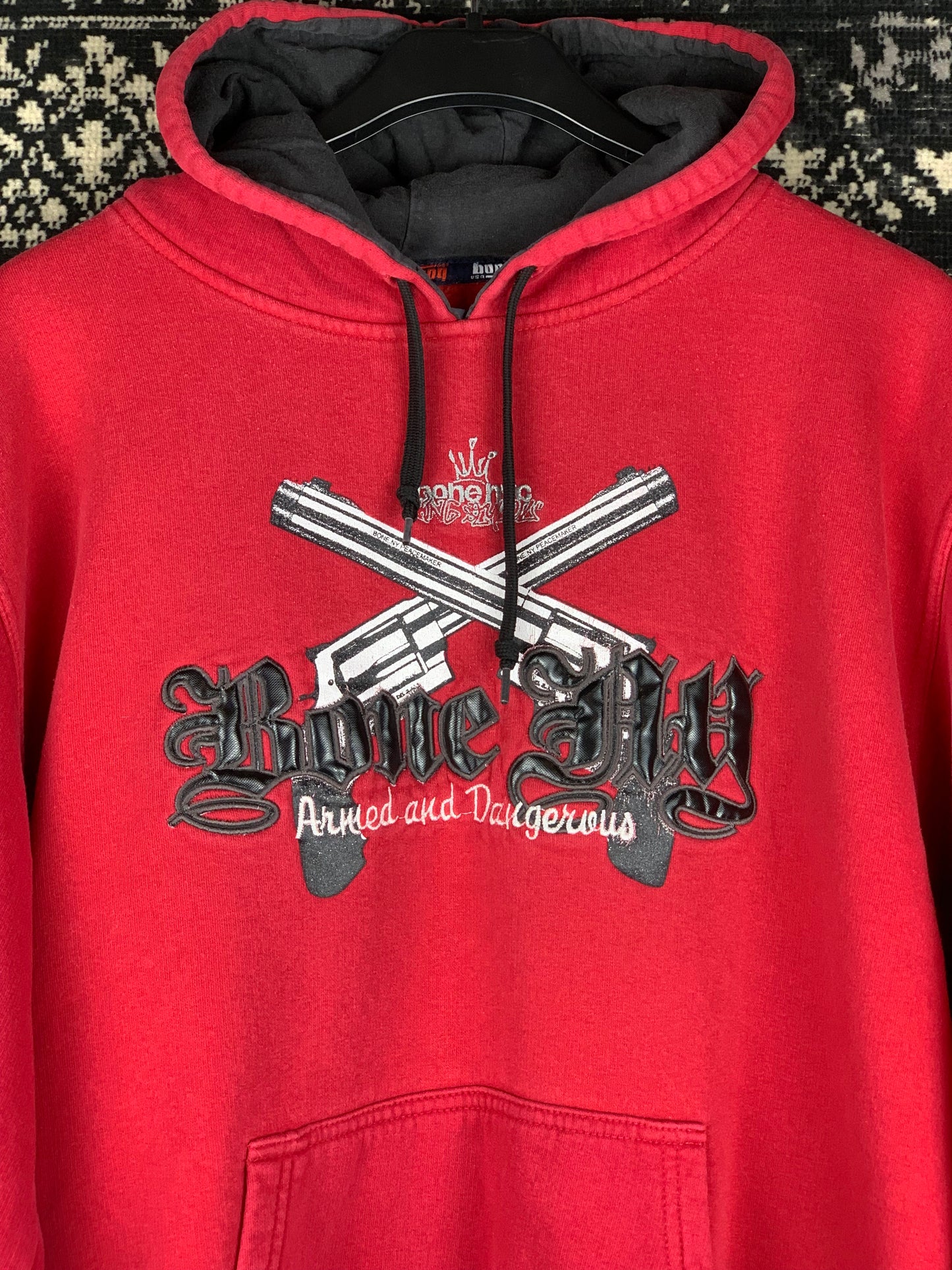 Men's Y2K Bone NYC Red Hoodie