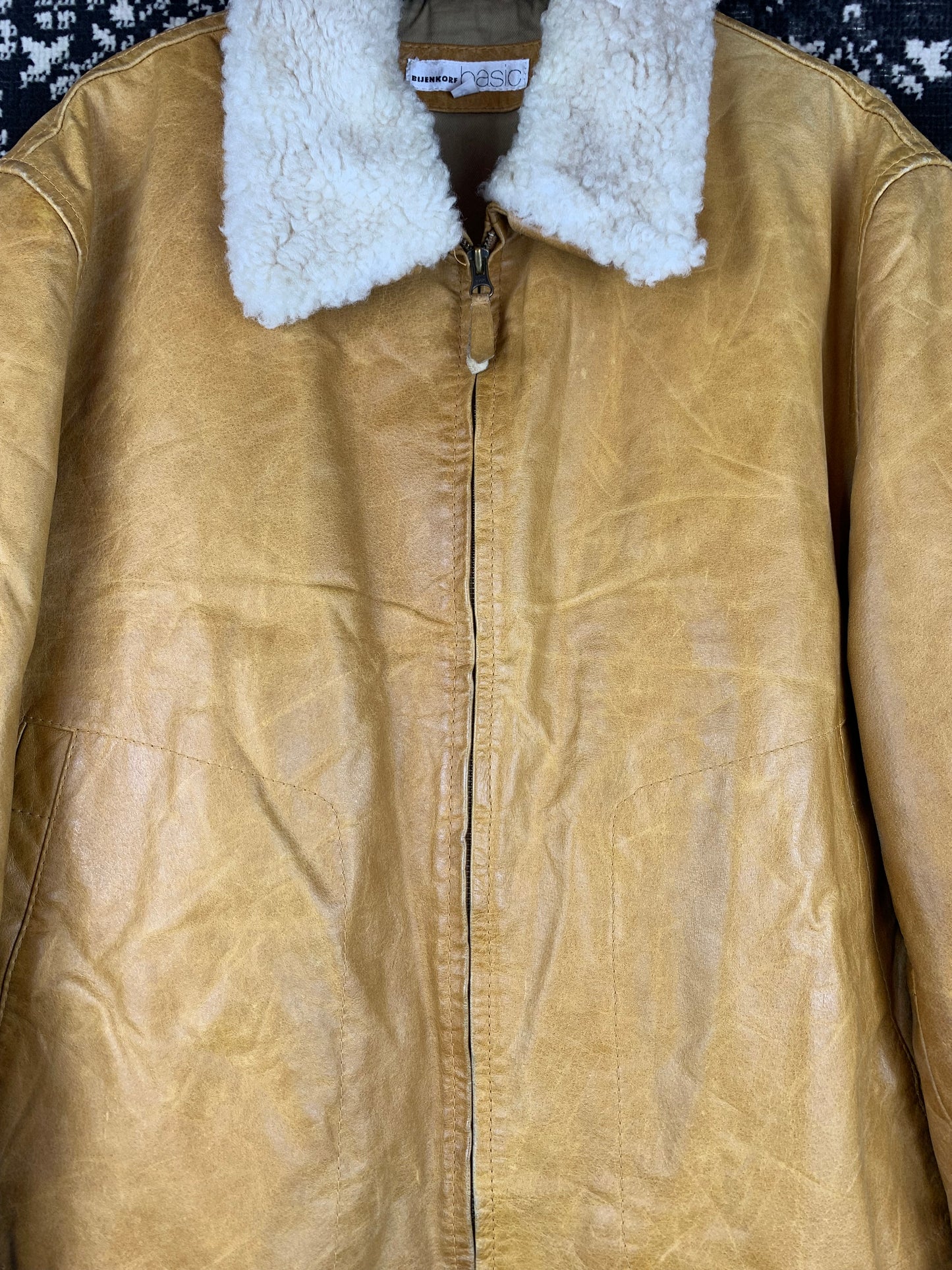 Mens Vintage Bljenkorf basic Leather Jacket