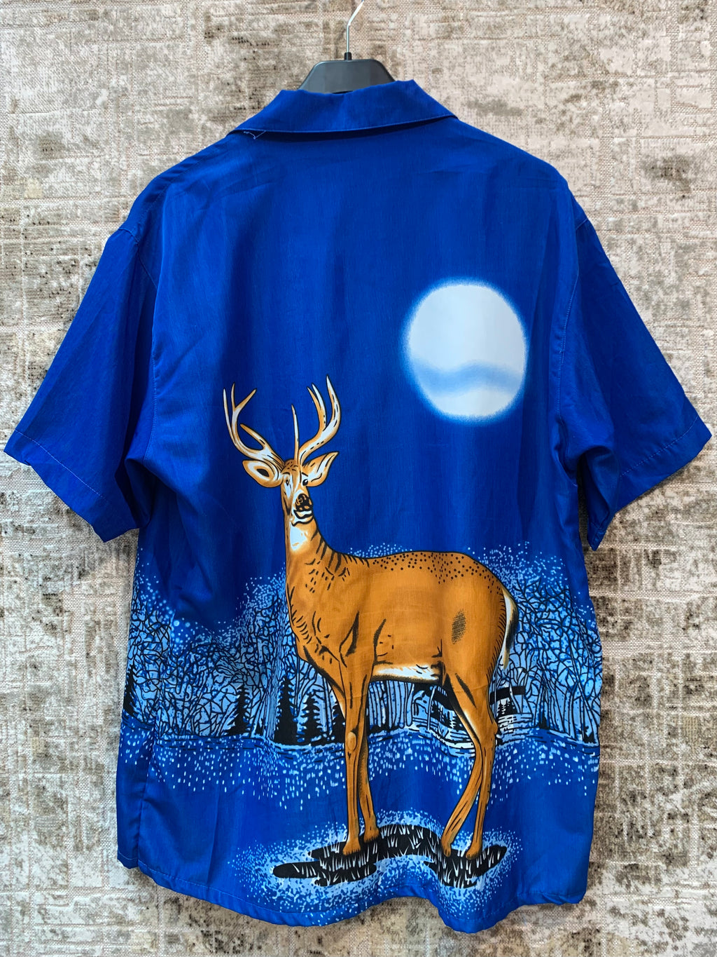 Secolo Deer & Moon Camp Collar Shirt