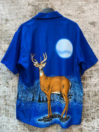 Secolo Deer & Moon Camp Collar Shirt