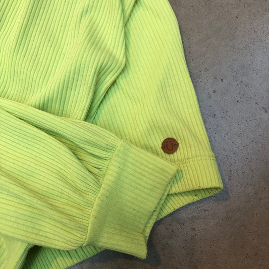 Lime Green Ribbed Hoodie 158/164