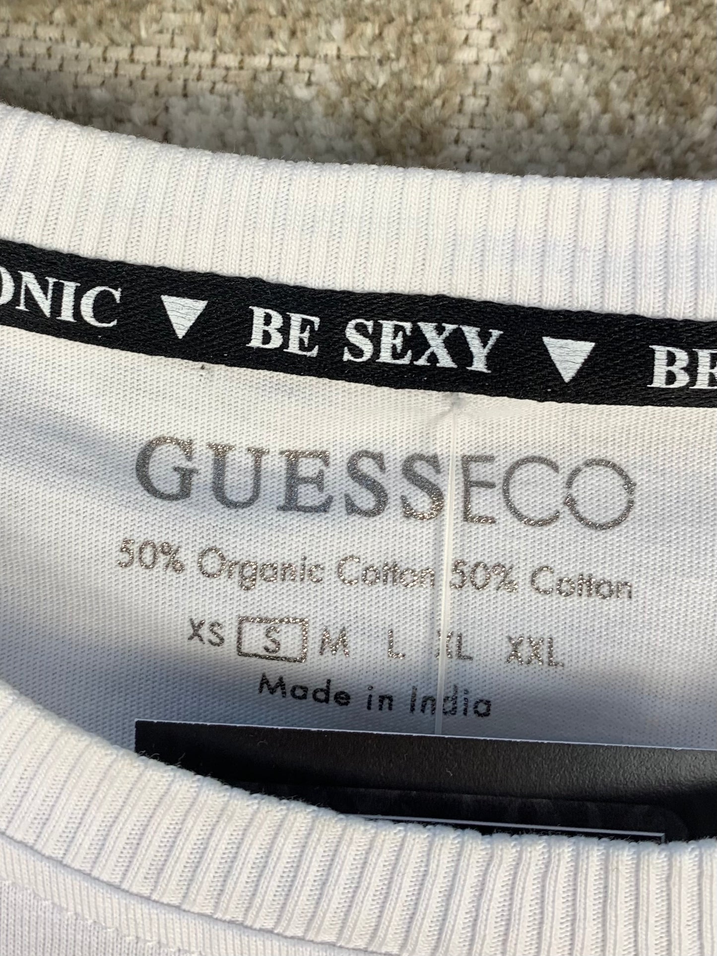 Women's Y2K Guess Icon Rhinestoned White T-shirt