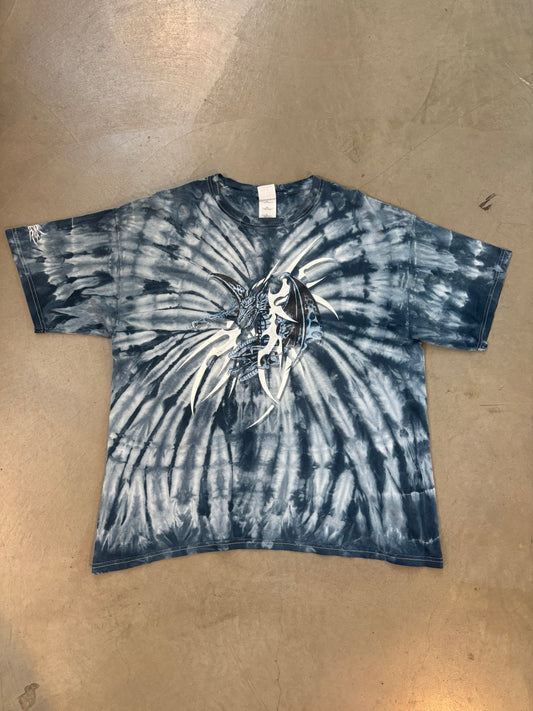 Vintage Gildan XL Tie Dye Dragon T-Shirt