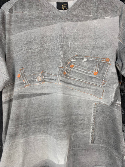 Men's Vintage Just Cavalli Gray Graphic T Shirt