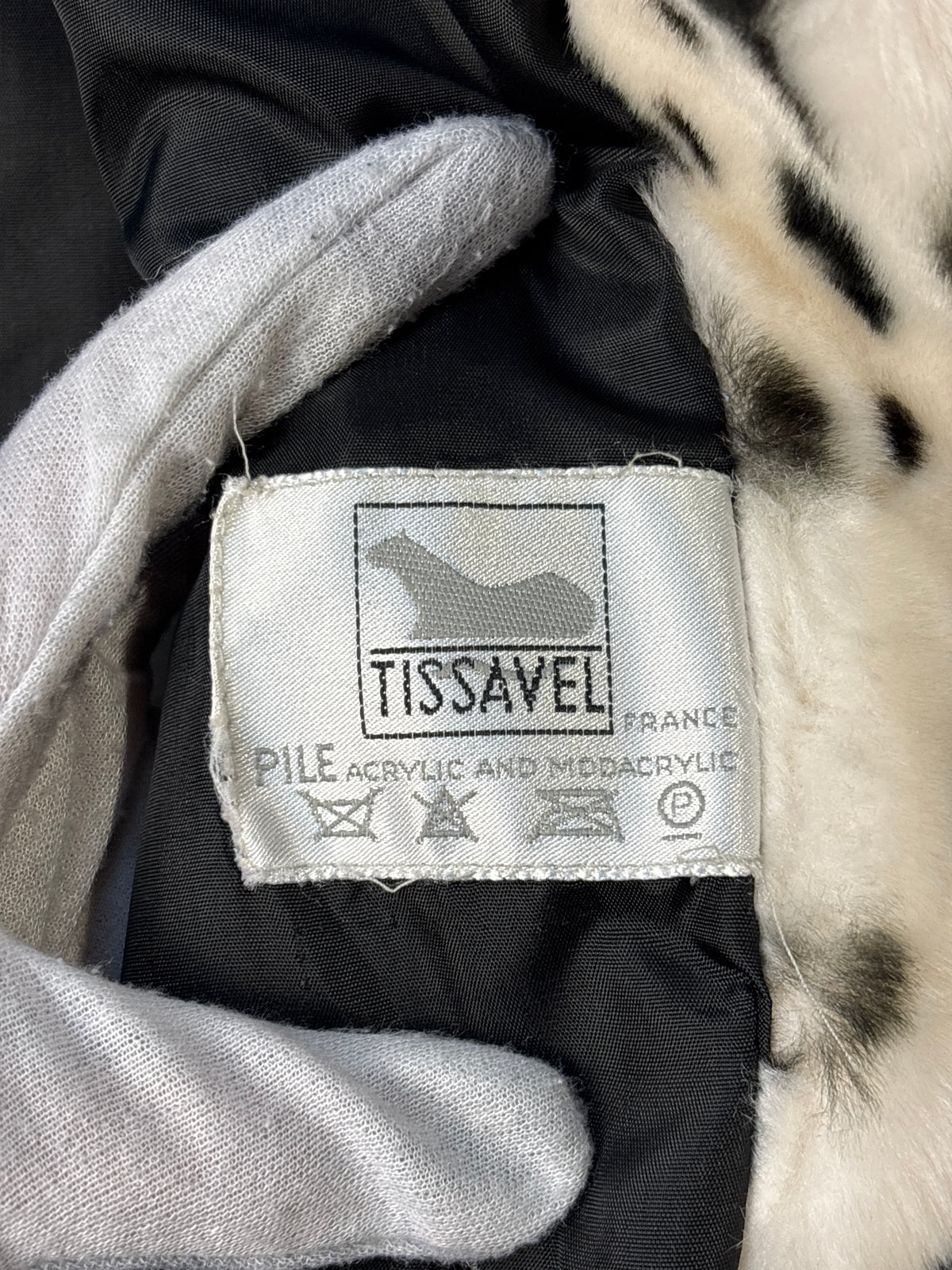 Tissavel Snow Leopard Faux Fur Coat