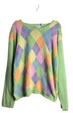 Bijorreau Pastel Argyle Knit Sweater