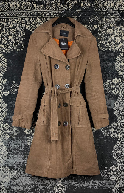 Womens Y2K Vero Moda Velvet Trench Coat