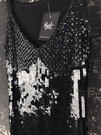 Women's Y2K Black Beaded Tank Top