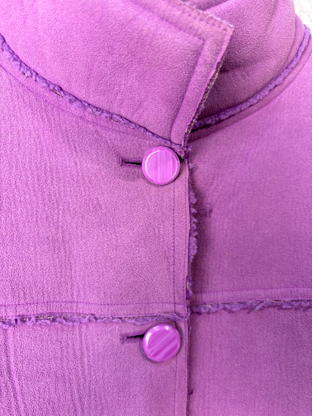 Kappahl Purple Faux Shearling Coat