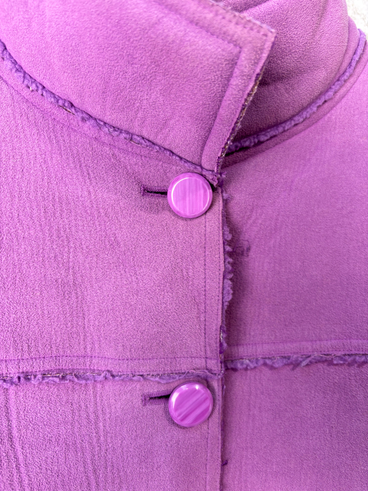 Kappahl Purple Faux Shearling Coat
