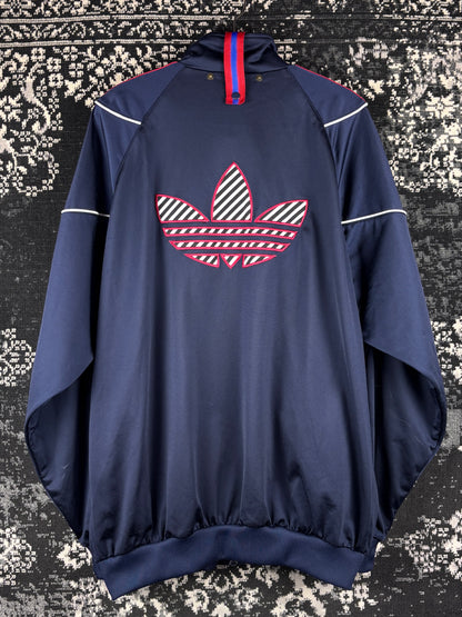 Men's Vintage Dark Blue Multicolor Adidas Originals Track Jacket