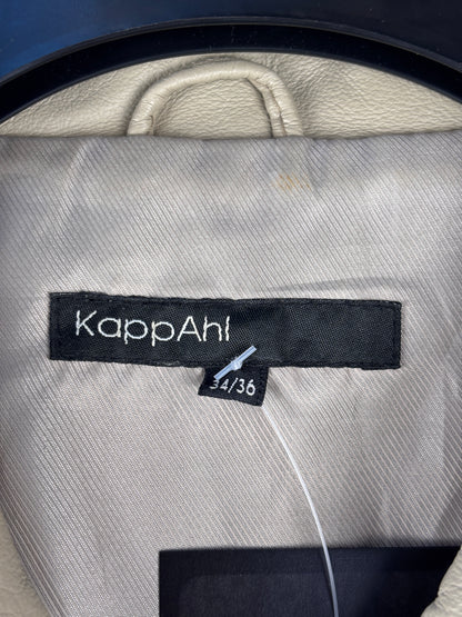 Womens Vintage Beige Leather Jacket