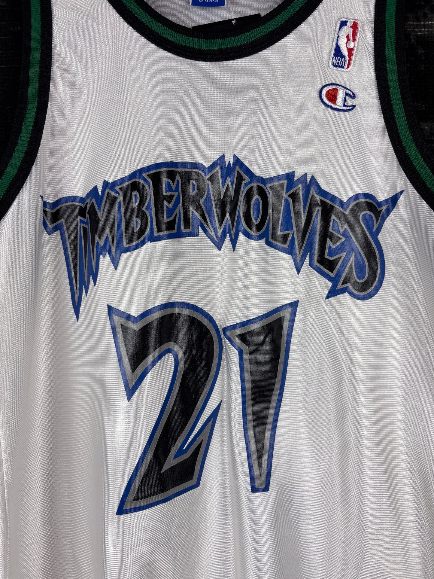 Champion Minnesota Timberwolves Kevin Garnett #21 Basketball Jersey
