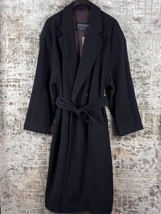 Mens Vintage Claude Philippe Dark Gray Wool Coat