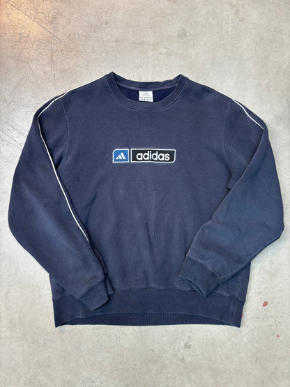 Vintage Adidas Embroidered Gray Logo Sweatshirt