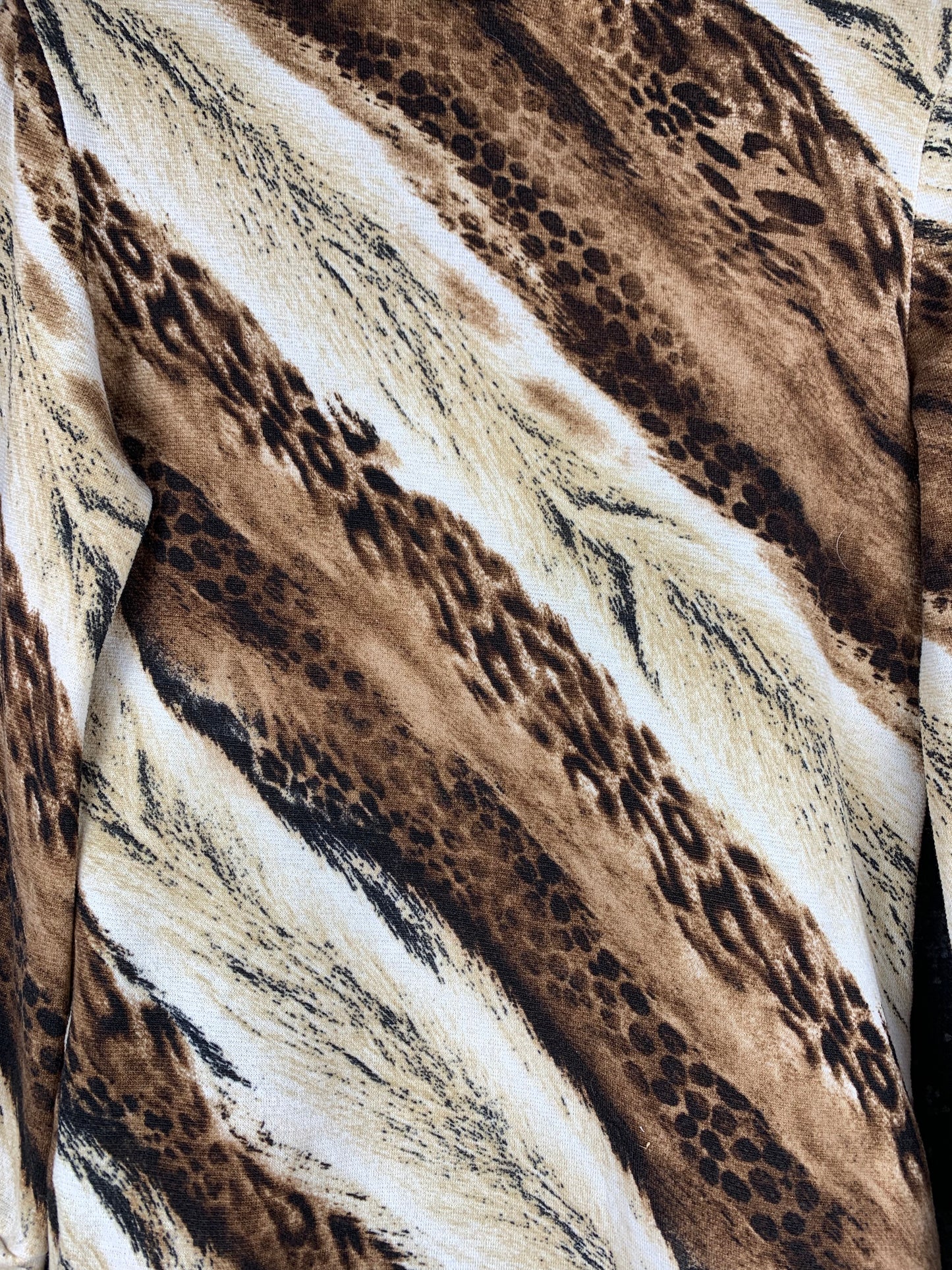 Women's Vintage Y2K Brown Cheetah Print High Neck Top