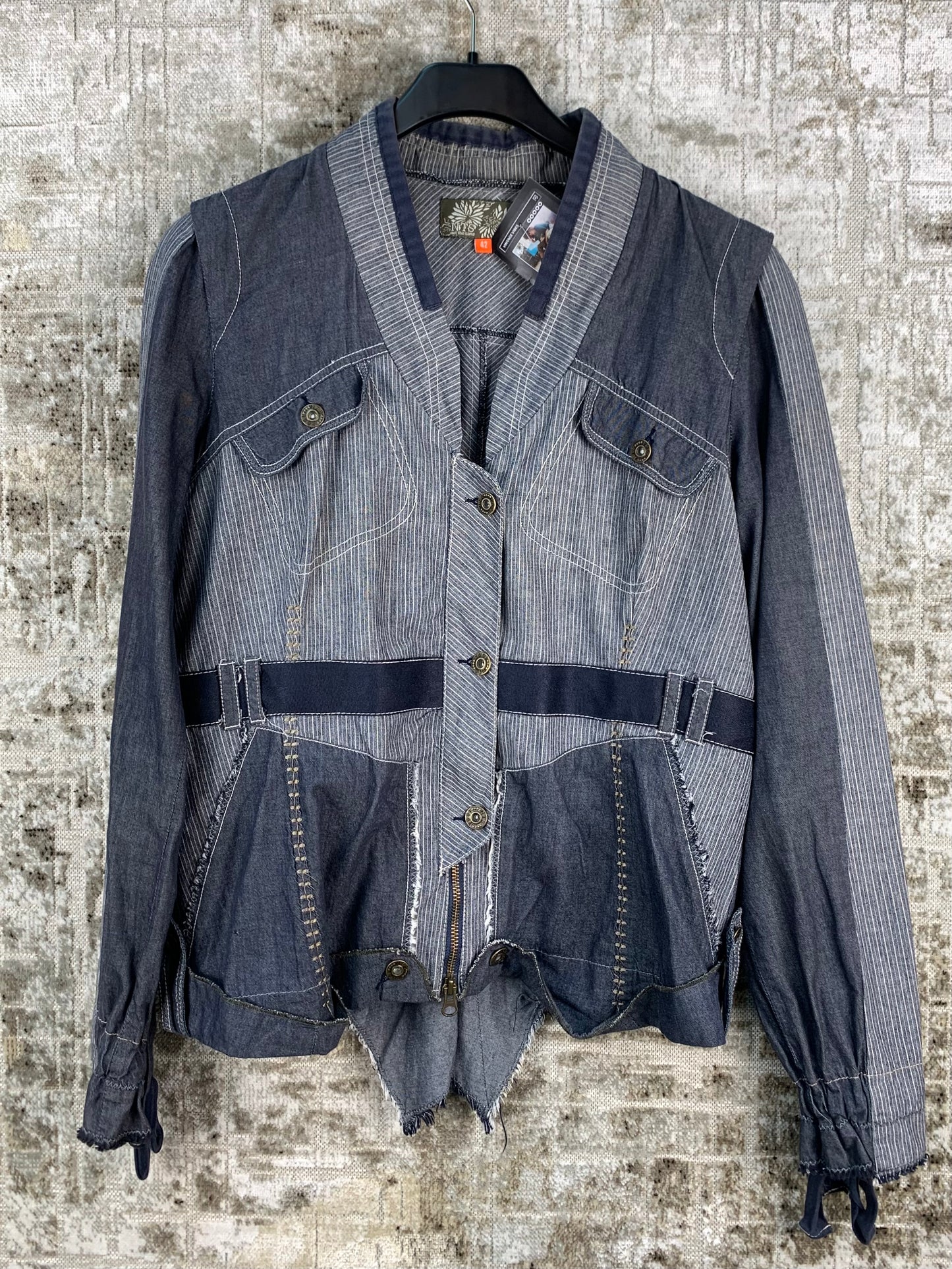 Womens Vintage Denim Patchwork Jacket
