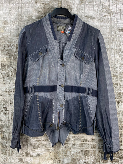 Womens Vintage Denim Patchwork Jacket