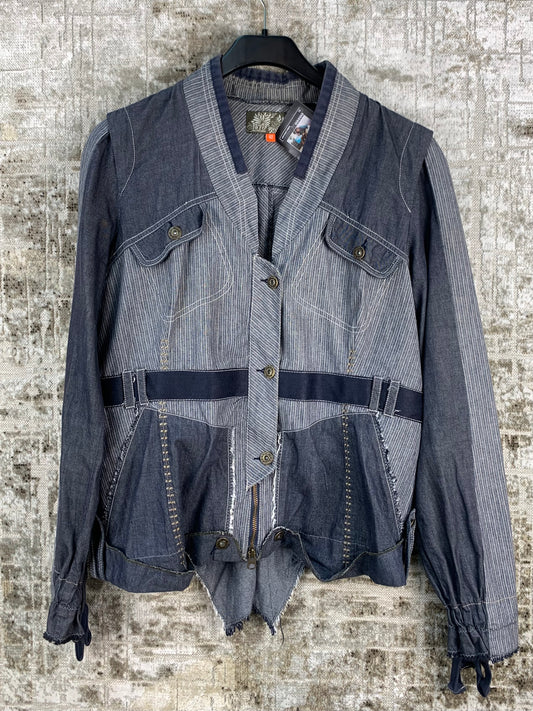 Womens Vintage Denim Patchwork Jacket