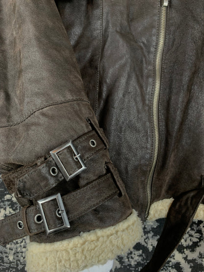 Mens Vintage Soho Collection Shearling Jacket