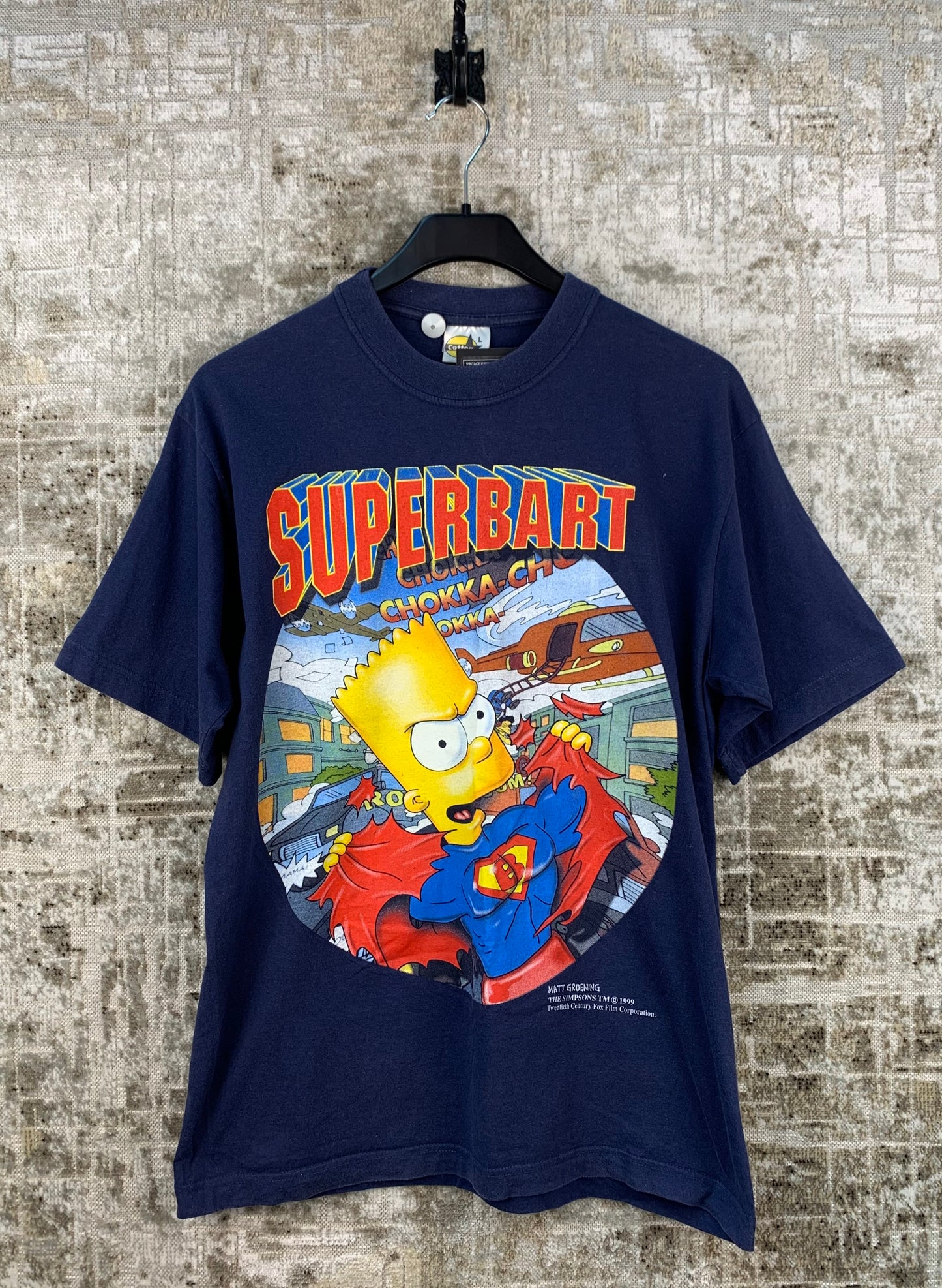 Men's Vintage Superbart Dark Blue T-shirt