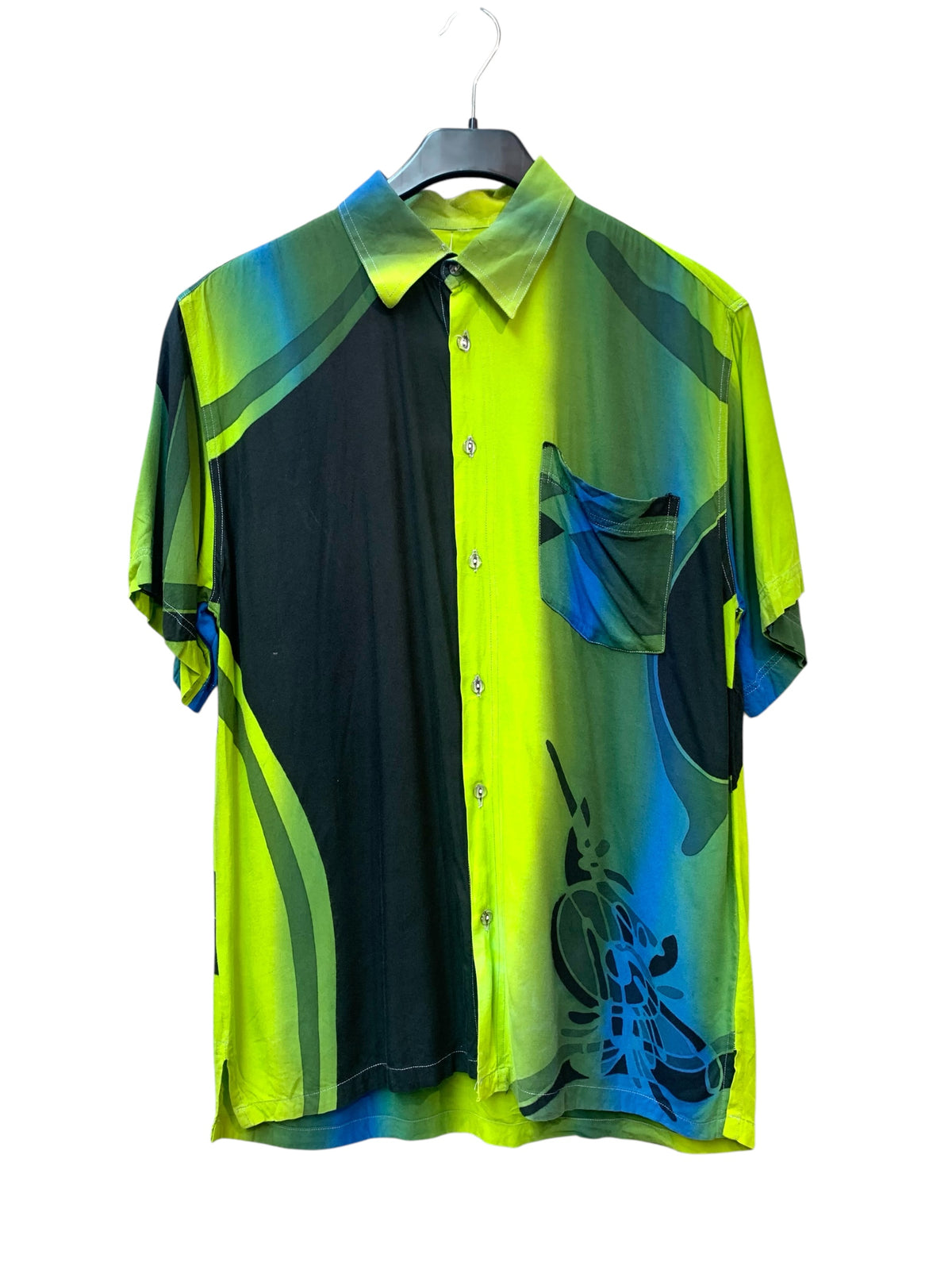 Y2K Abstract Print Short Sleeve Shirt