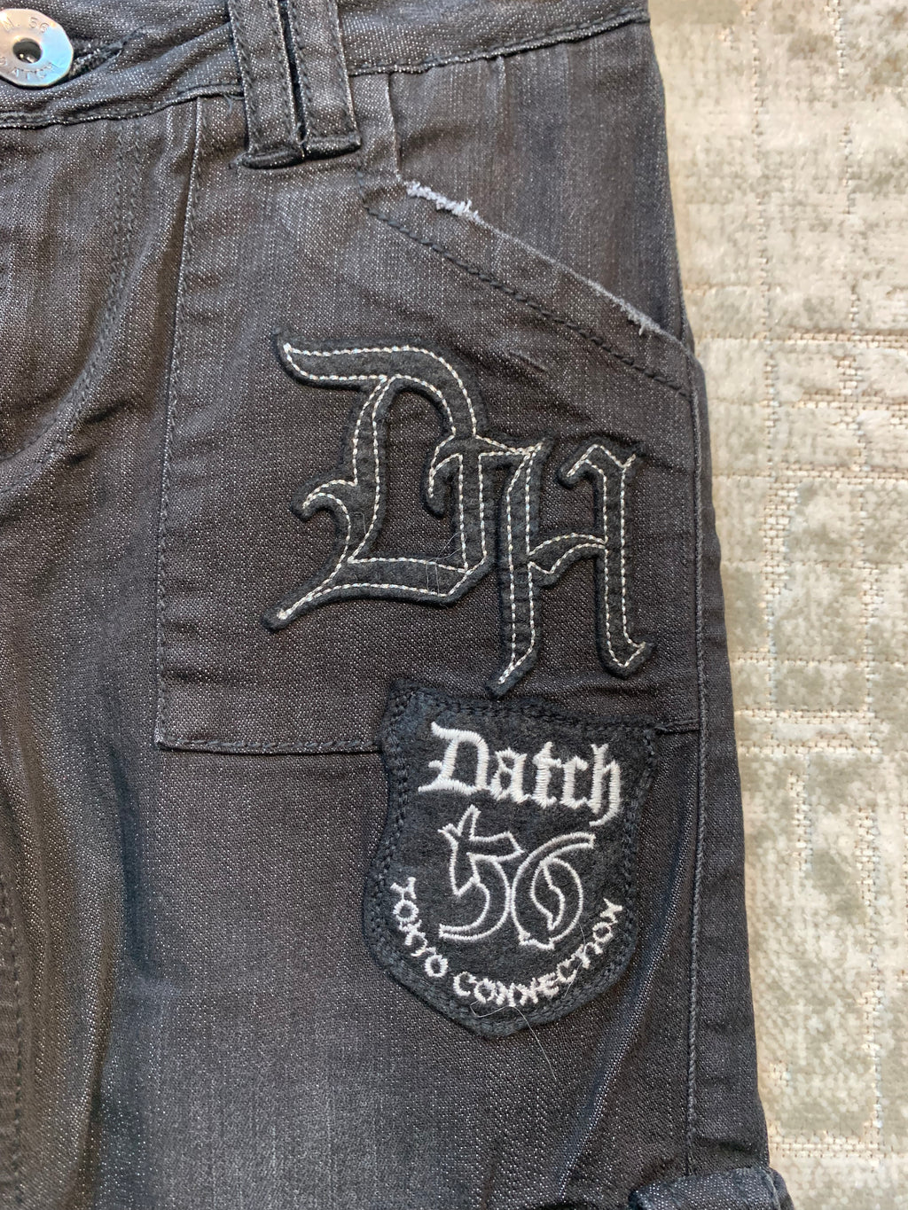 Datch Y2K Cropped Cargo Denim Capris