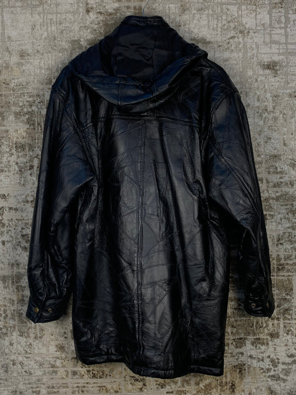 Women's Vintage Black Genuine Leather Coat