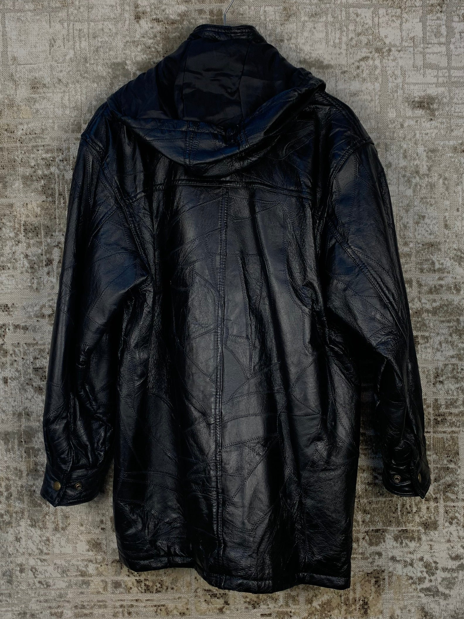 Women's Vintage Black Genuine Leather Coat