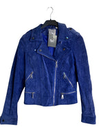 Vero Moda Blue Suede Biker Jacket