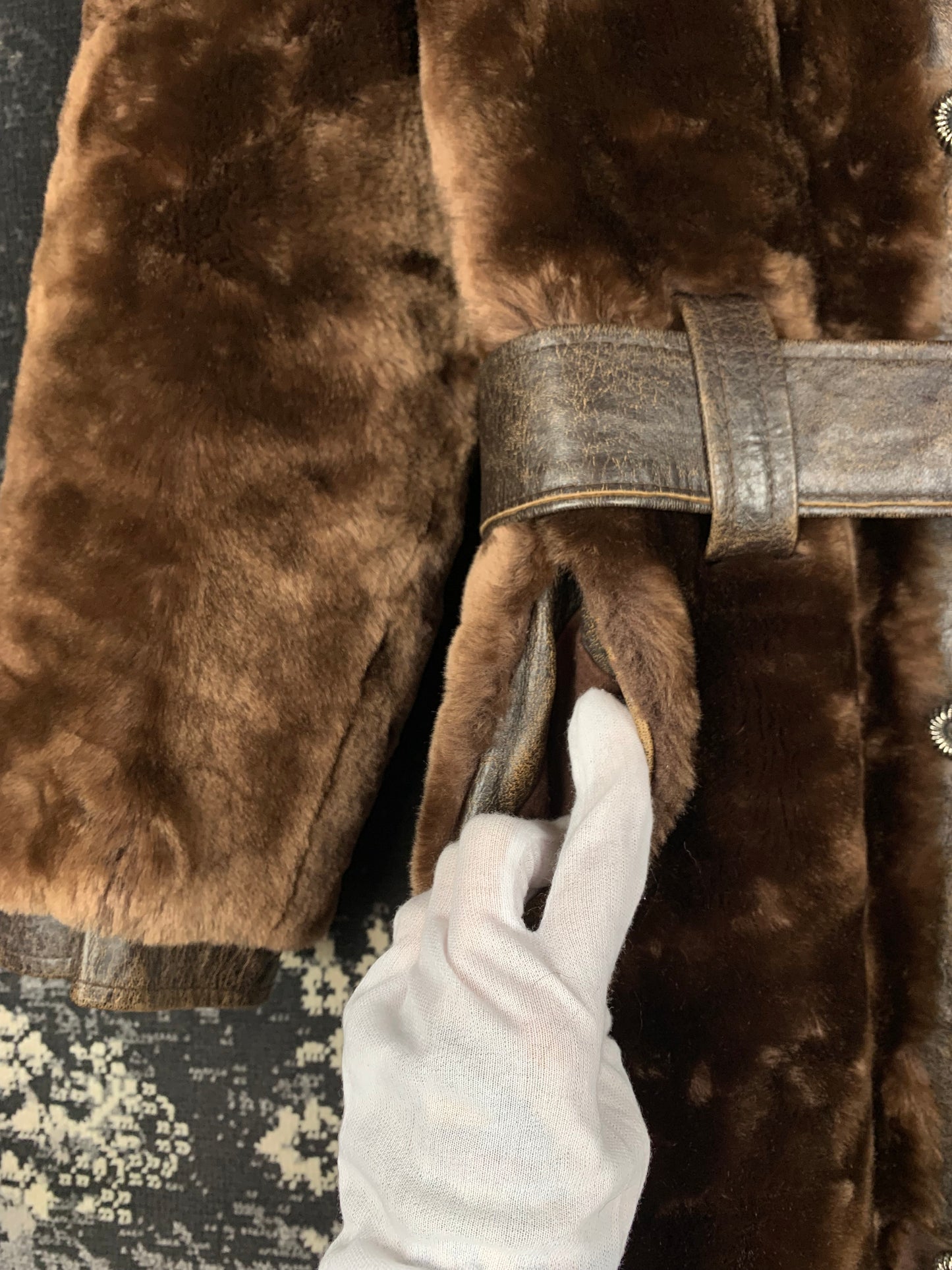 L. Unbehauen and Sohn Nürnberg Vintage Brown Sheared Fur Coat