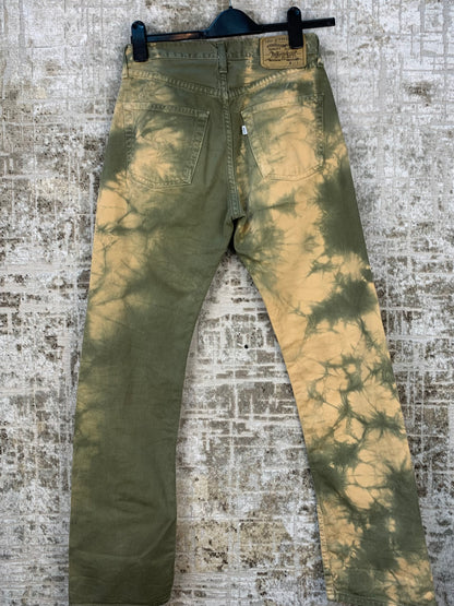 Womens Vintage Levis 551 Tie Dye Jeans