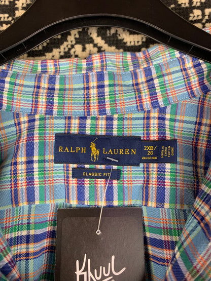 Men's Vintage Ralph Lauren Light Blue Long Sleeve Button-Up