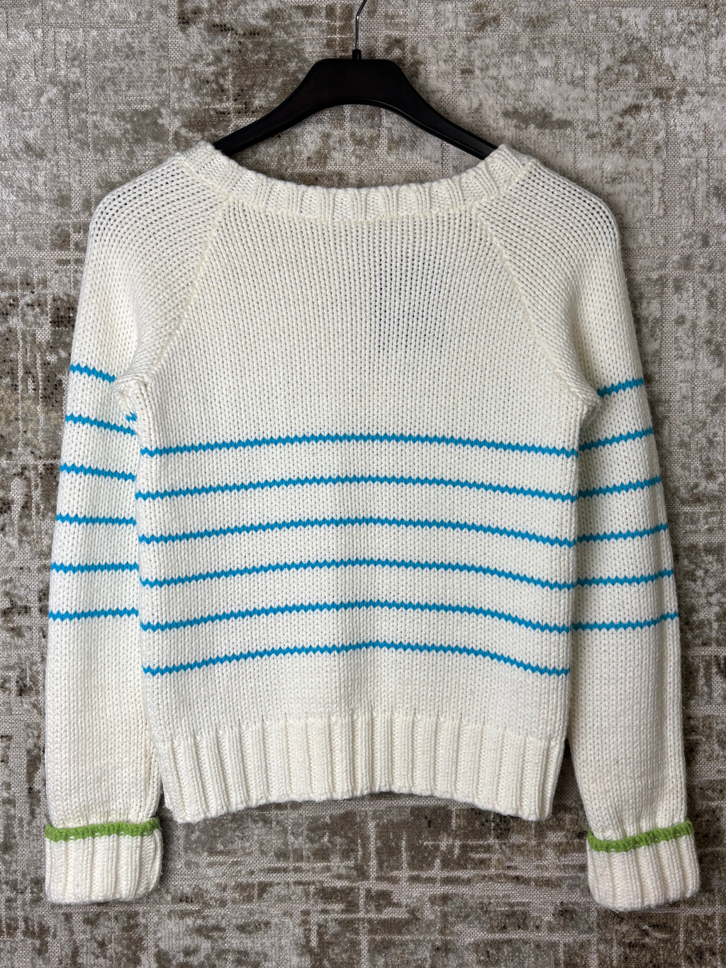 Y2K "Inner Feeling Outer Space" Striped Knit Sweater