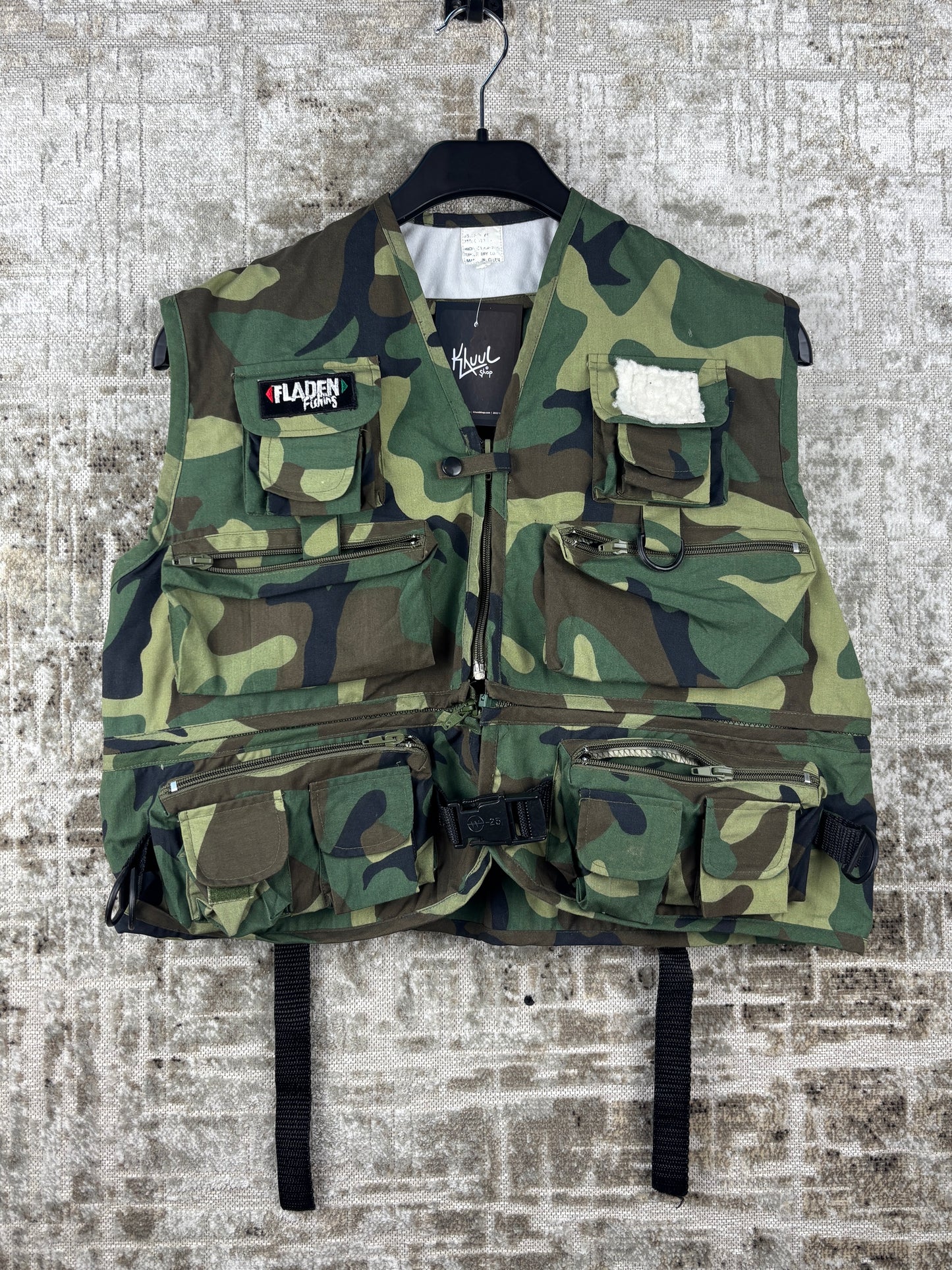 Men Vintage Military Camo Utility Vest
