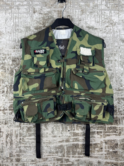 Men Vintage Military Camo Utility Vest