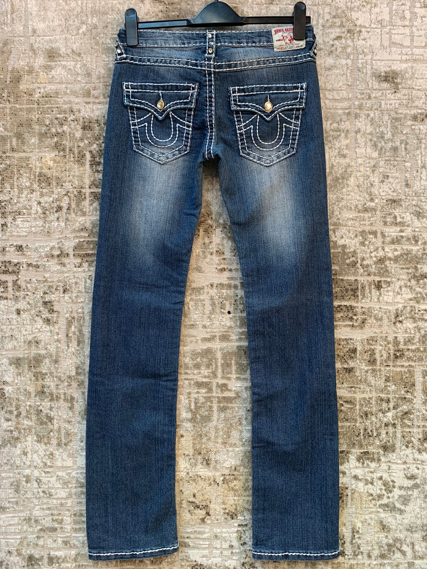 True Religion Joey Super T Rhinestone Jeans
