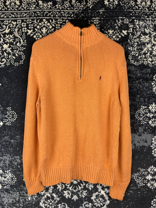 Men's Vintage Orange Marlboro Classics Half Zip Sweater
