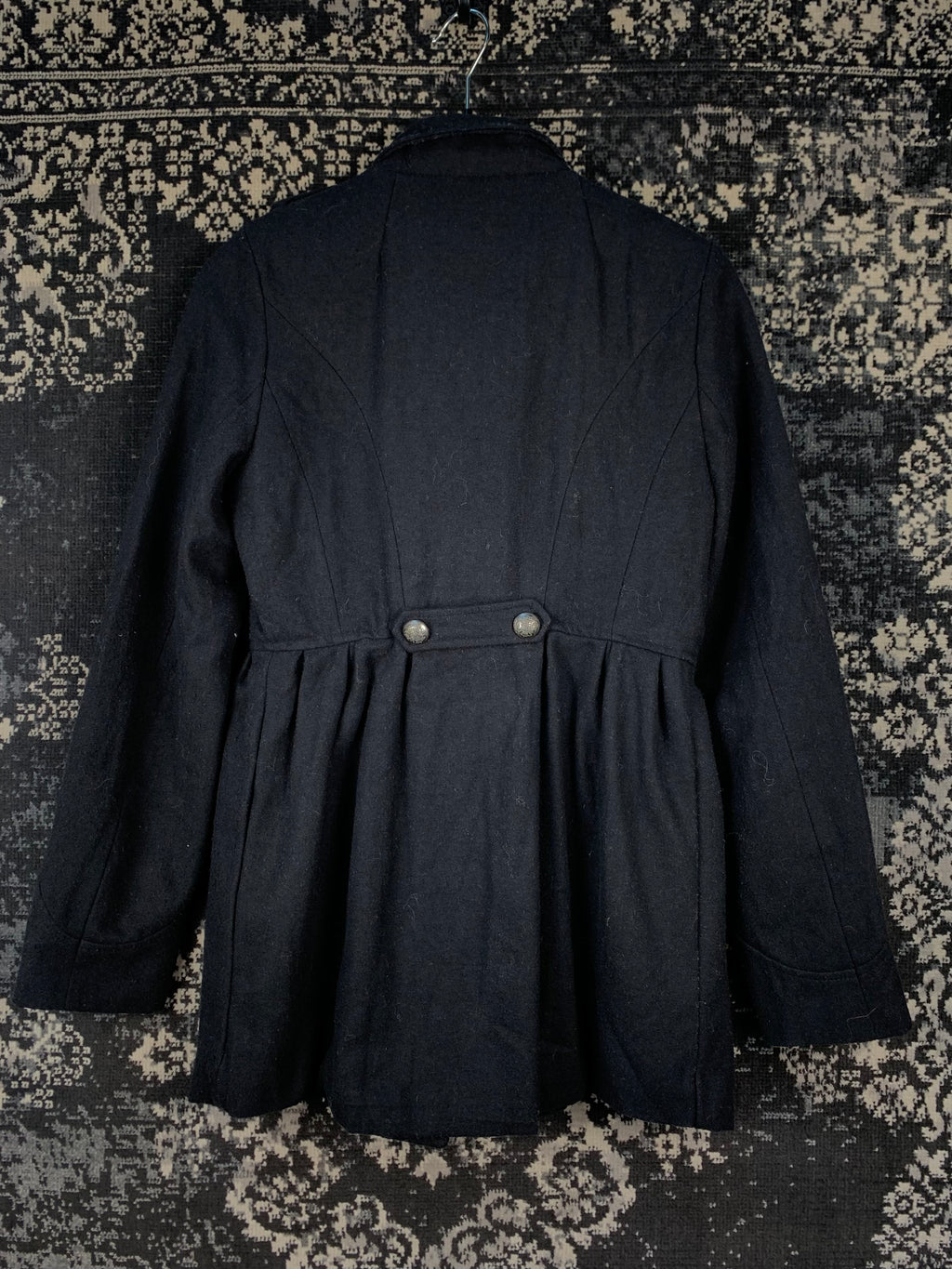 Women's Y2K Spirit Black Military Style Buttoned Jacket