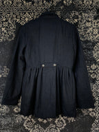 Women's Y2K Spirit Black Military Style Buttoned Jacket