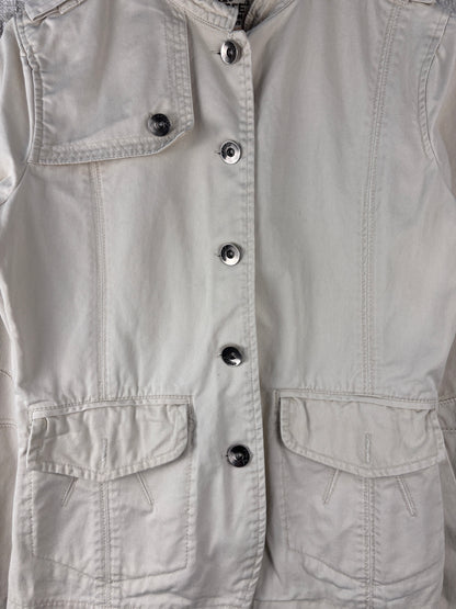 Women Vintage Refree Creamy White Light Jacket