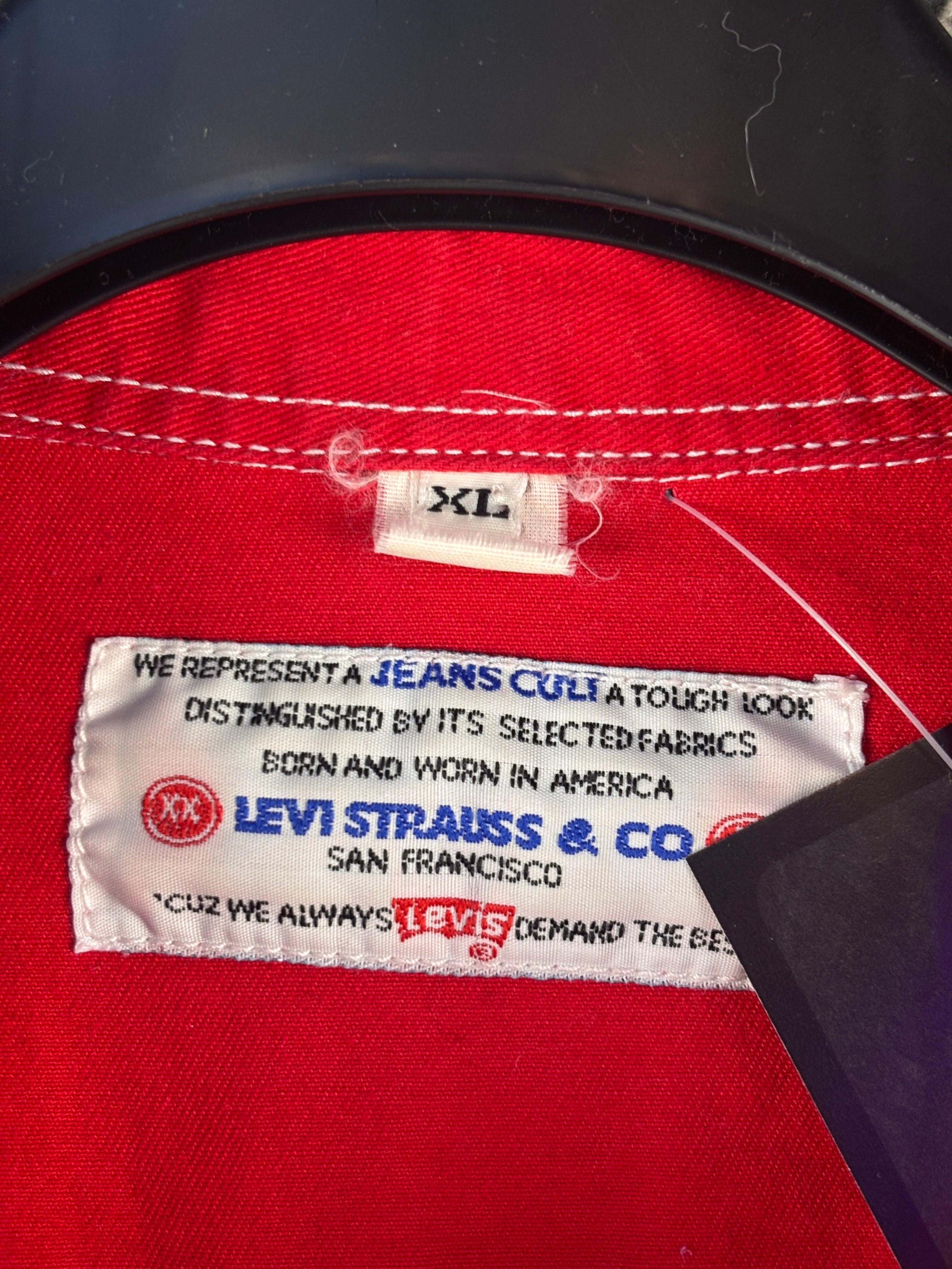 Men's Vintage Levi Strauss Red Western Shirt