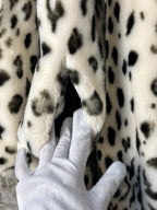 Tissavel Snow Leopard Faux Fur Coat