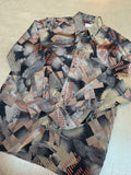 Gianni Versace Colorful Pattern Long Sleeve Button Up Shirt