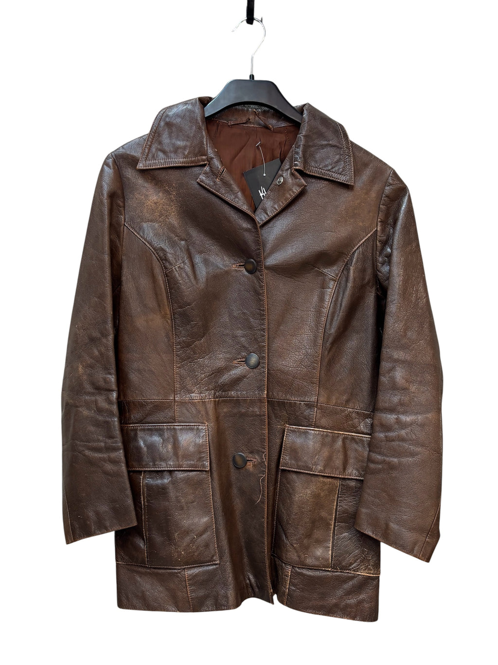 Malungs Skinnservice Distressed Leather Coat