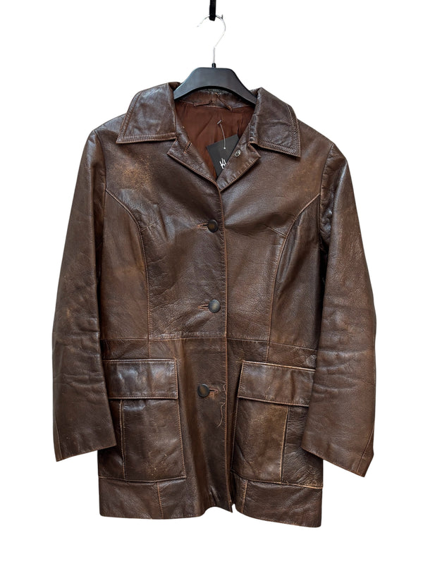 Malungs Skinnservice Distressed Leather Coat