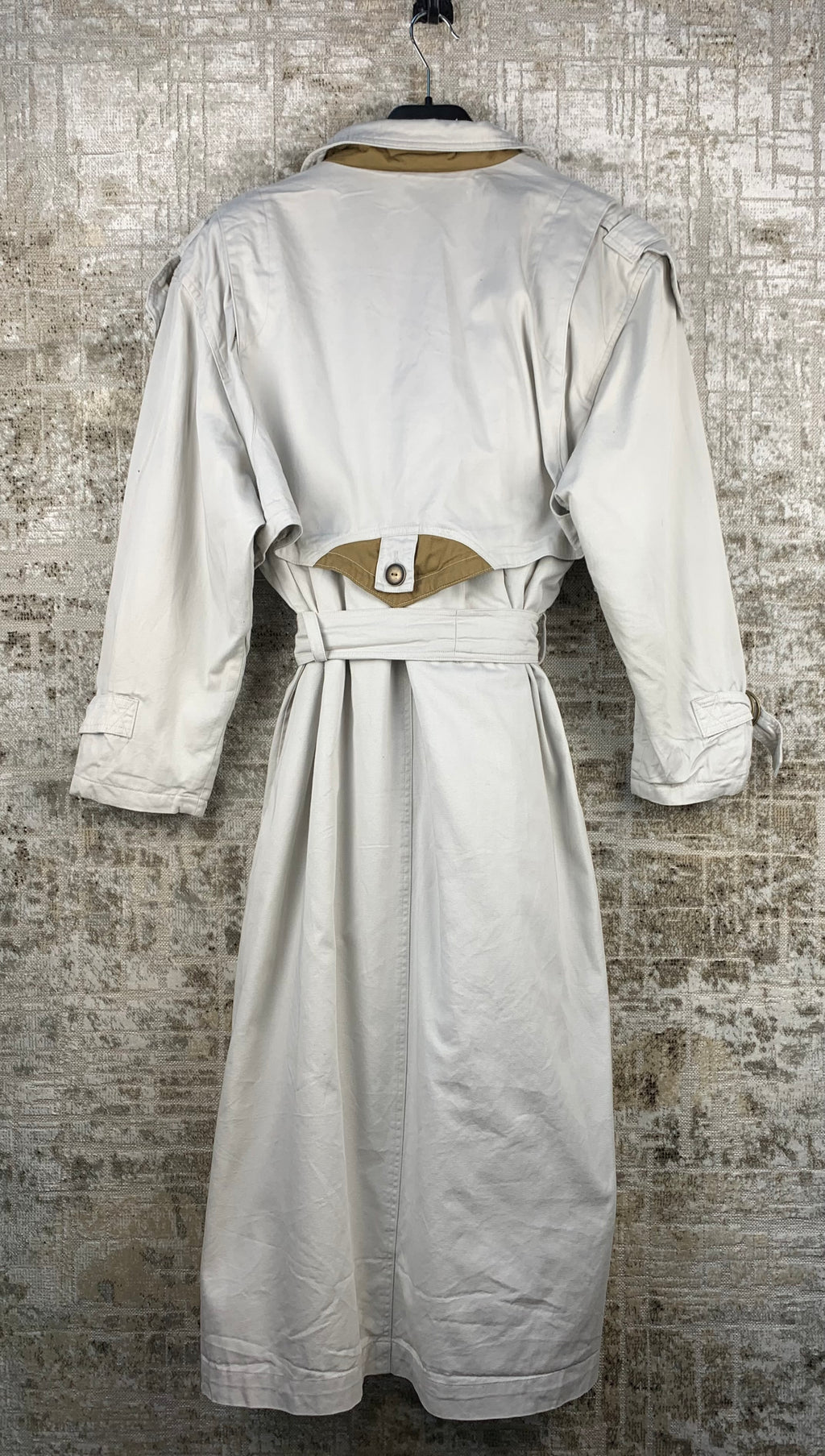 Vintage Off White Long Trench Coat